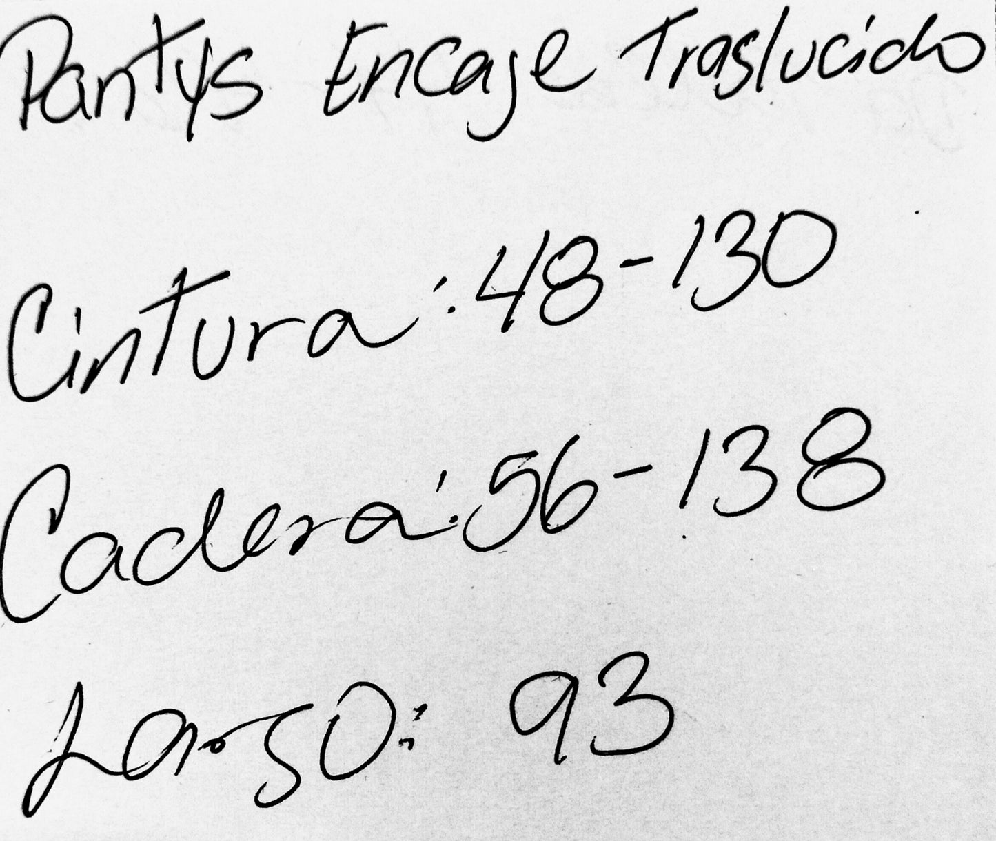 Pantys Traslúcida encaje