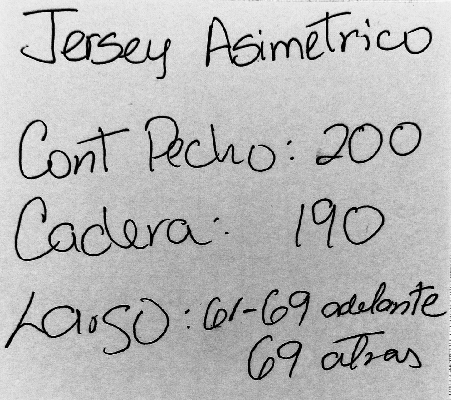 Jersey asimétrico