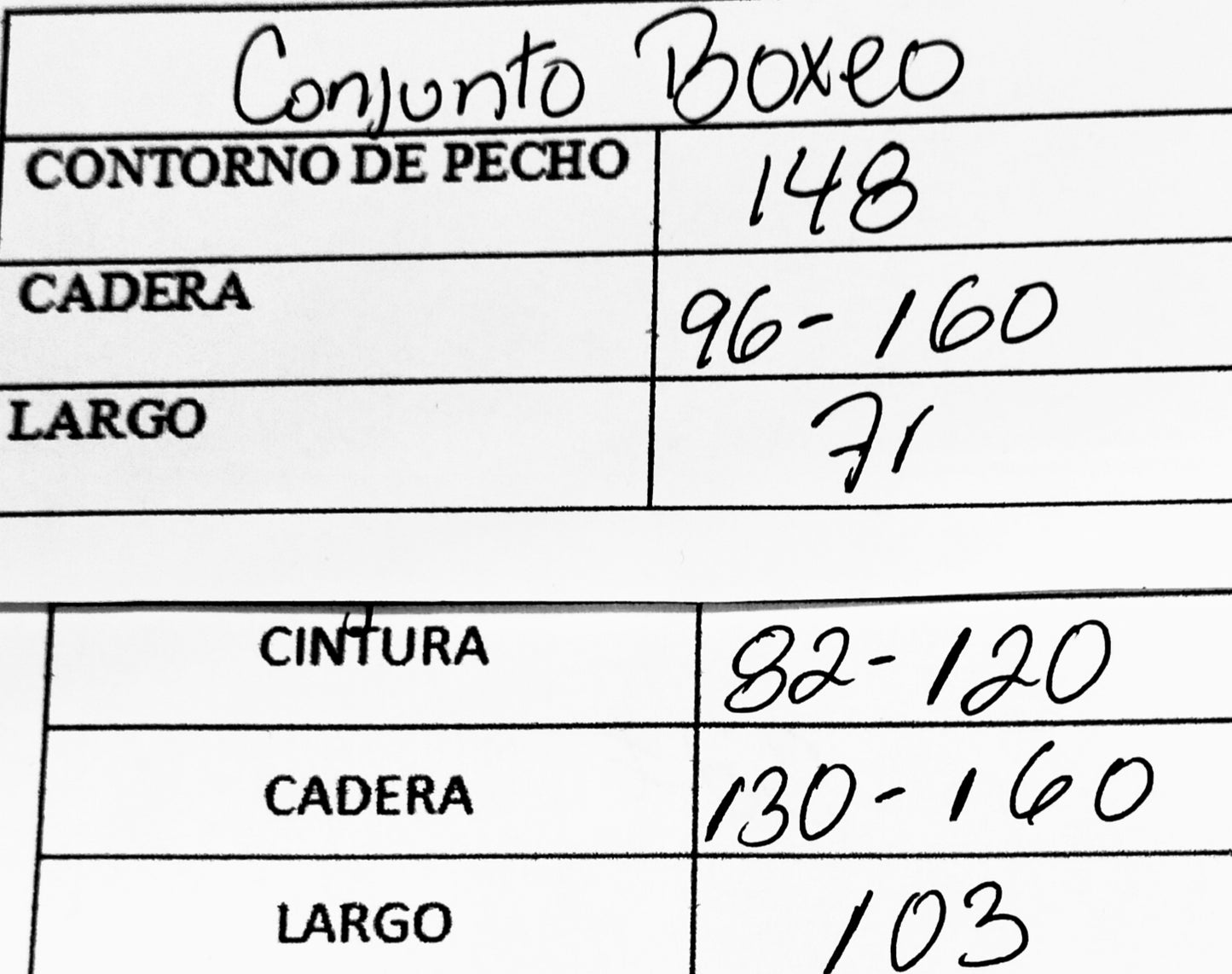 Conjunto Boxeo