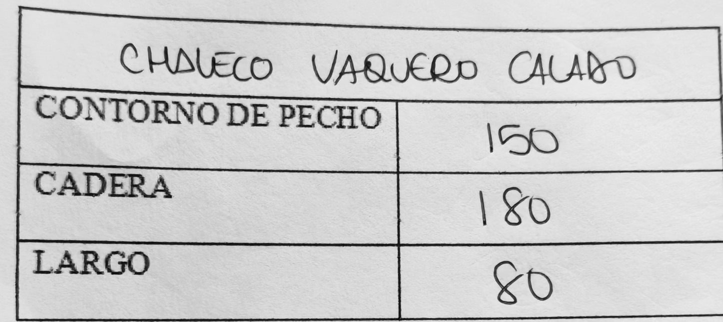 Chaleco vaquero perforado