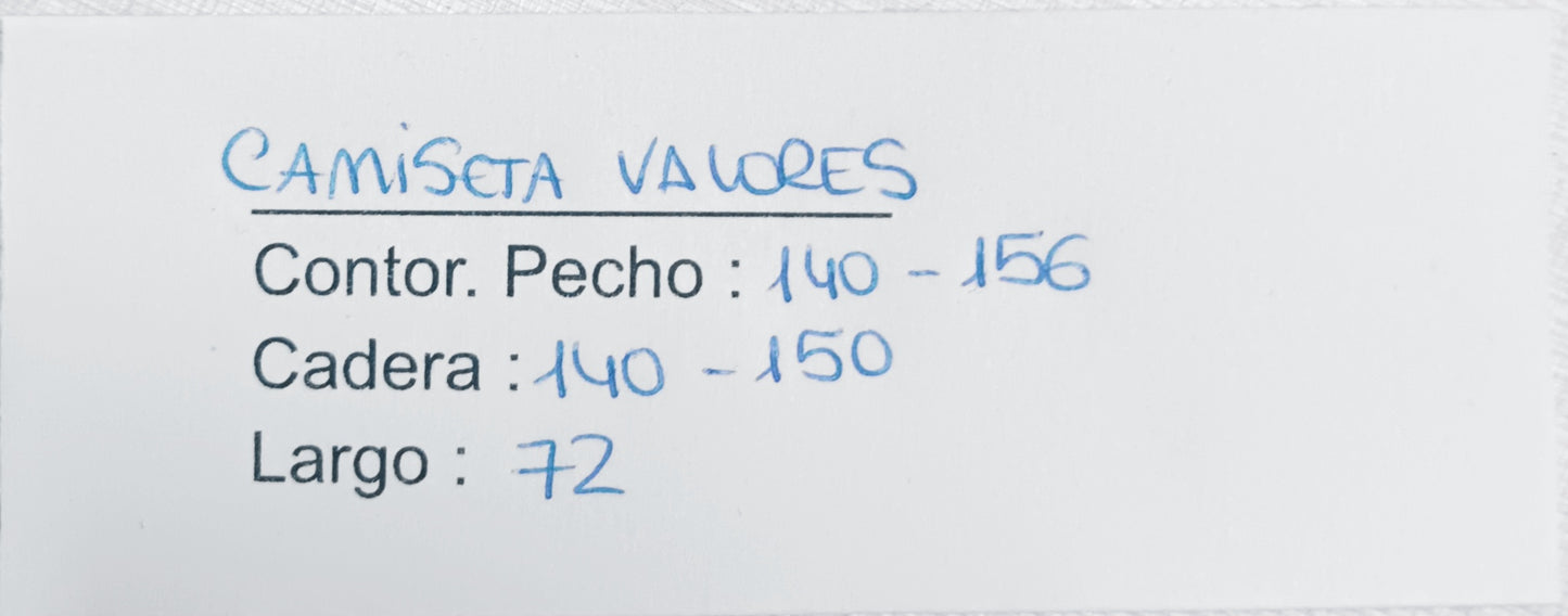 Camiseta Valores