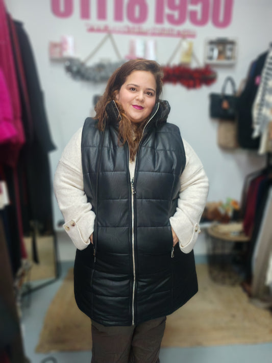 Chaleco polipiel sin mangas