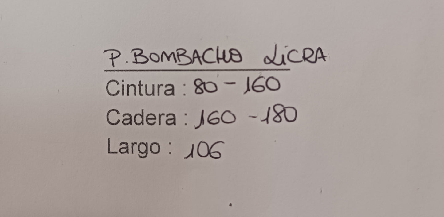 Pantalón bombacho licra