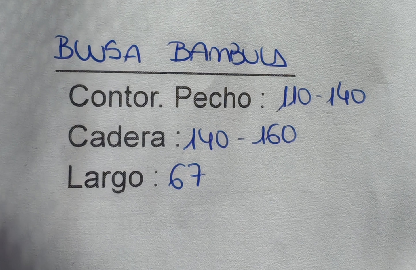 Blusa bambula