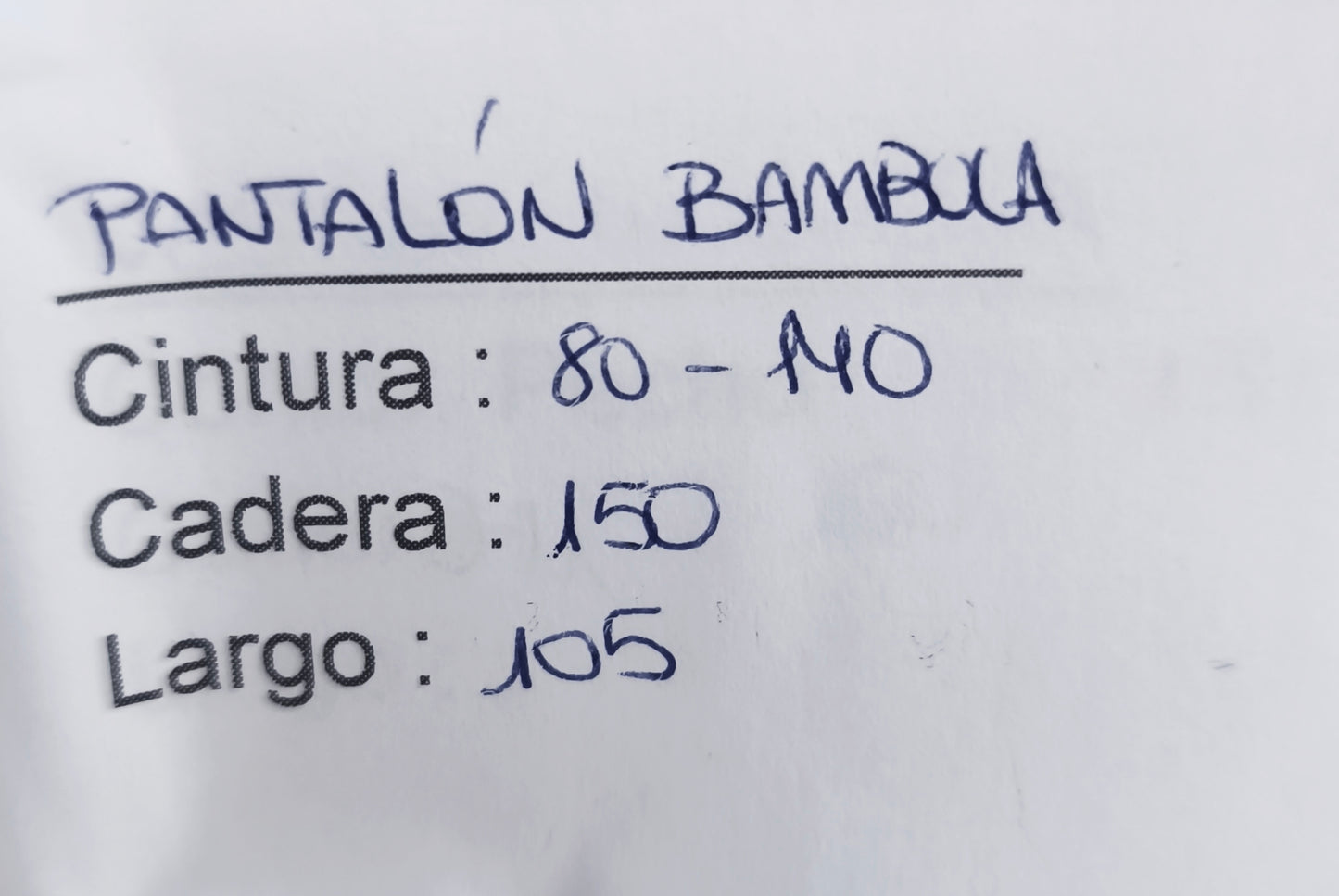 Pantalon bambula