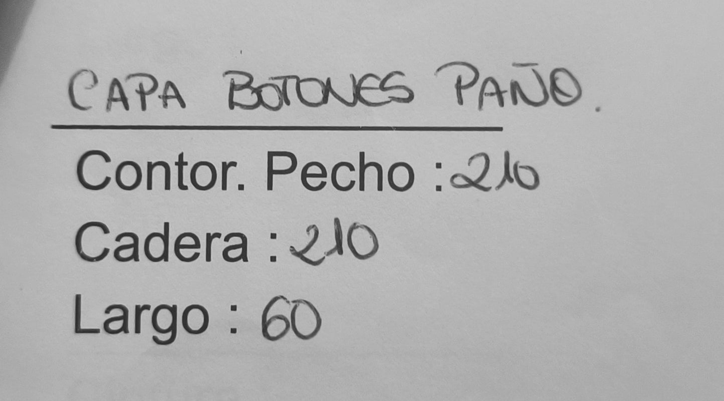Capa Botones paño