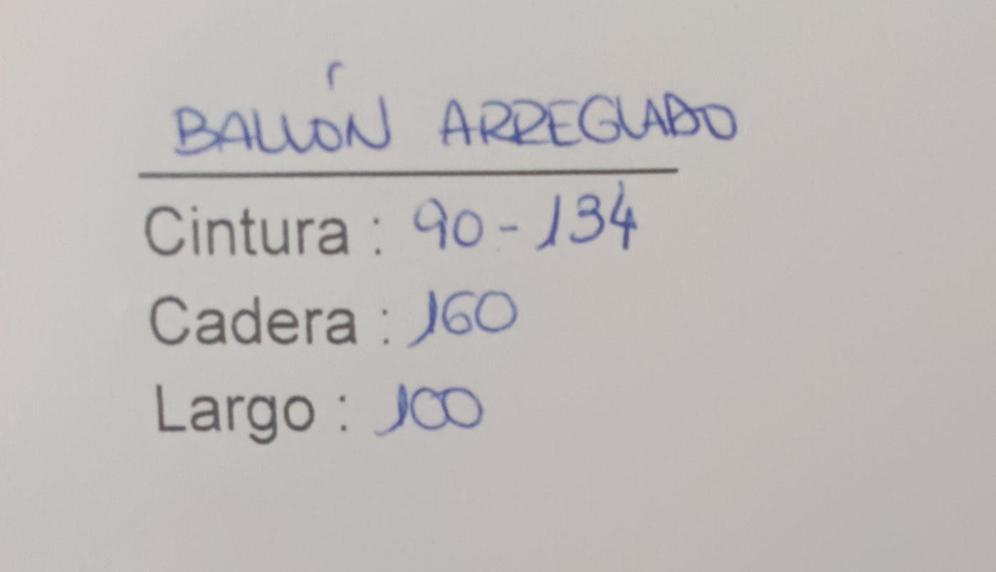 Pantalón Ballon Arreglado