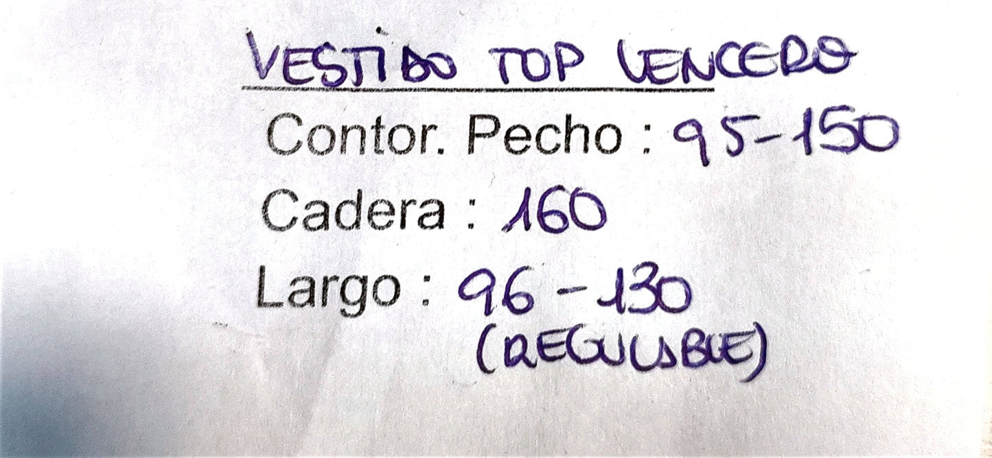 Vestido top lencero estampado