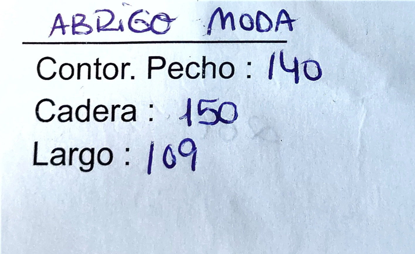 Abrigo moda