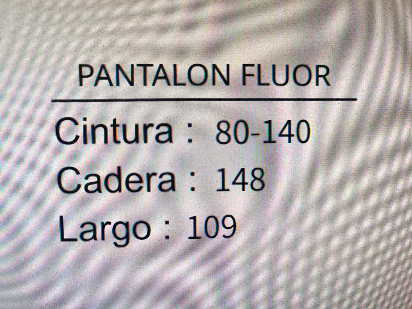 Pantalón Flúor