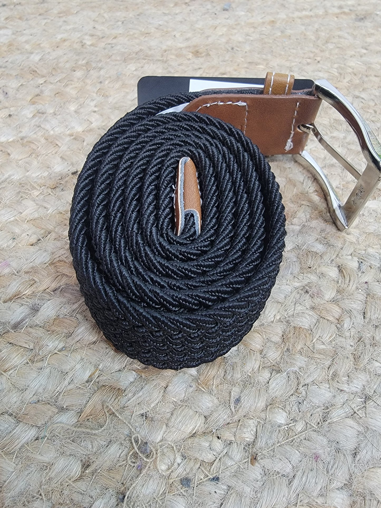 Cinturon estirable Negro 110cm