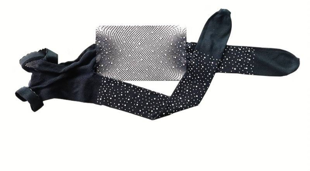 Medias rejilla con diamantes