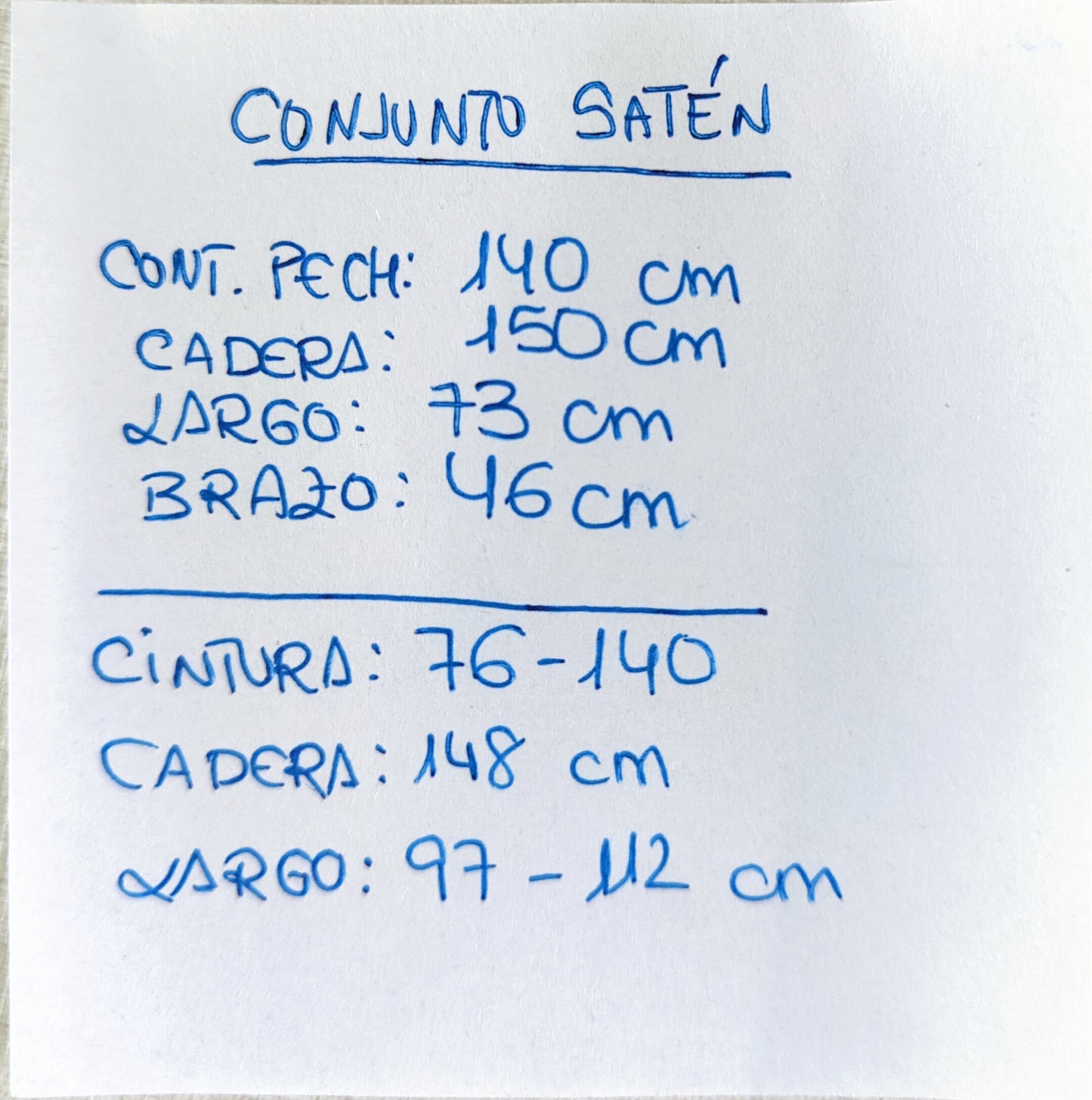 Conjunto Satén Flecos