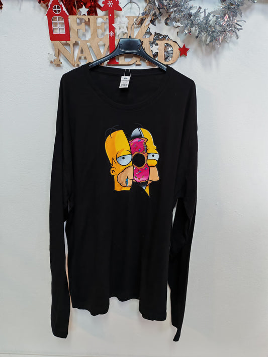 camiseta manga larga hommer simpsons