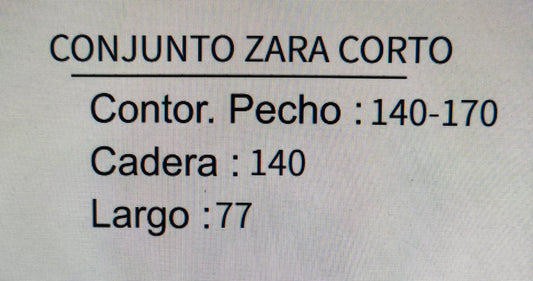Conjunto Zara Corto