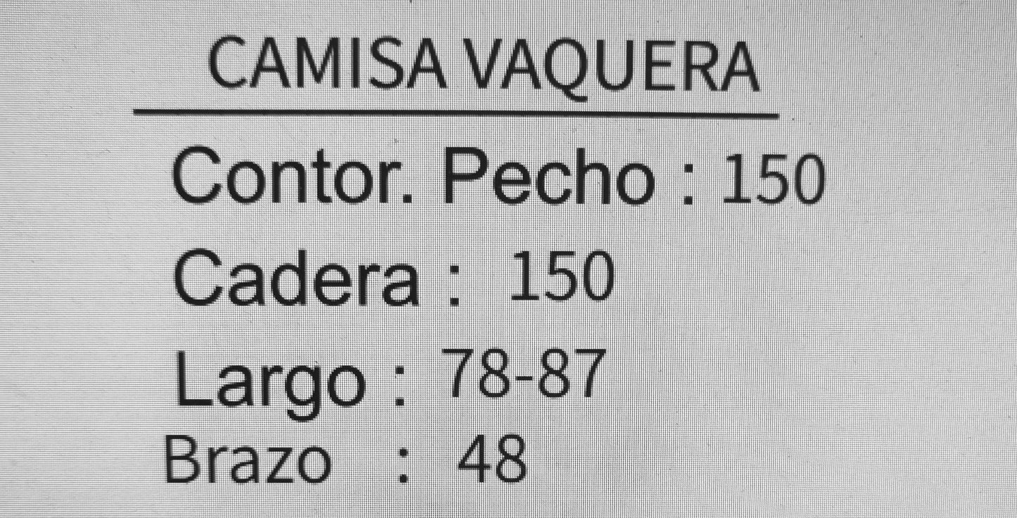 Camisa Vaquera Manga Cort