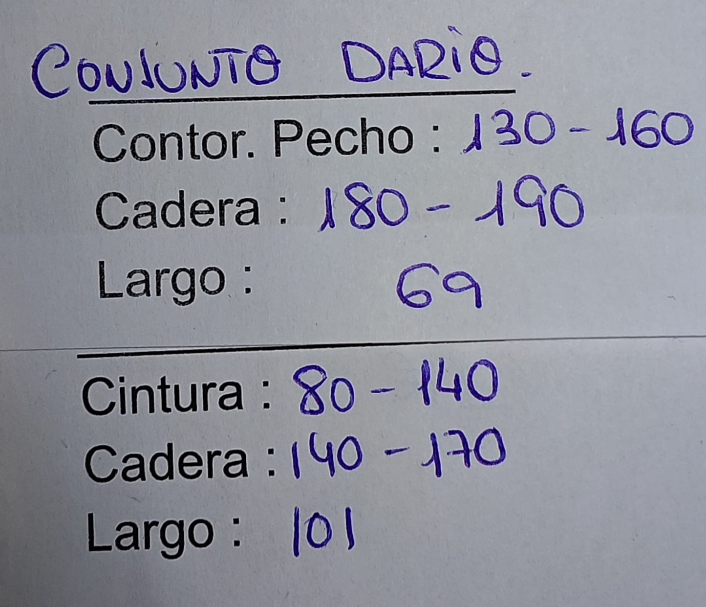 Conjunto Dario