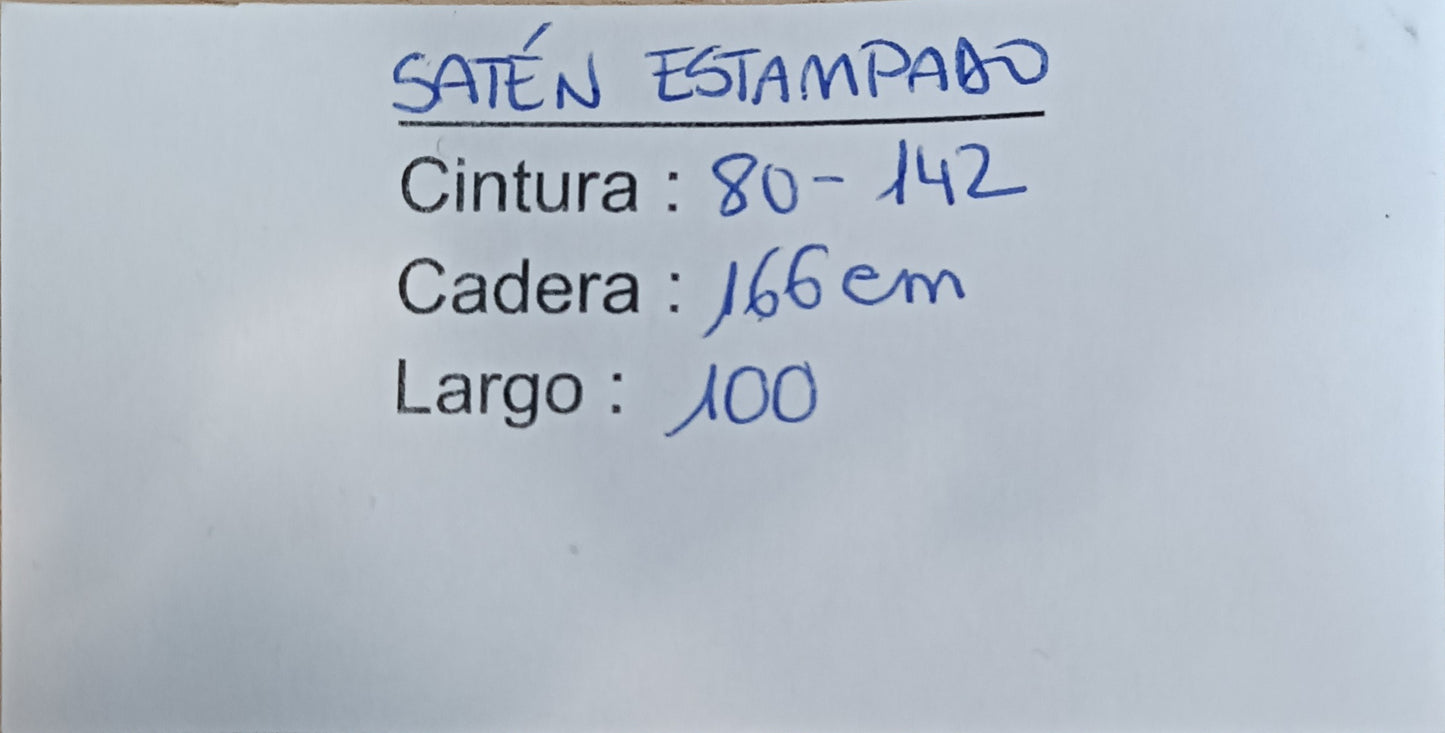 Pantalón Satén estampado