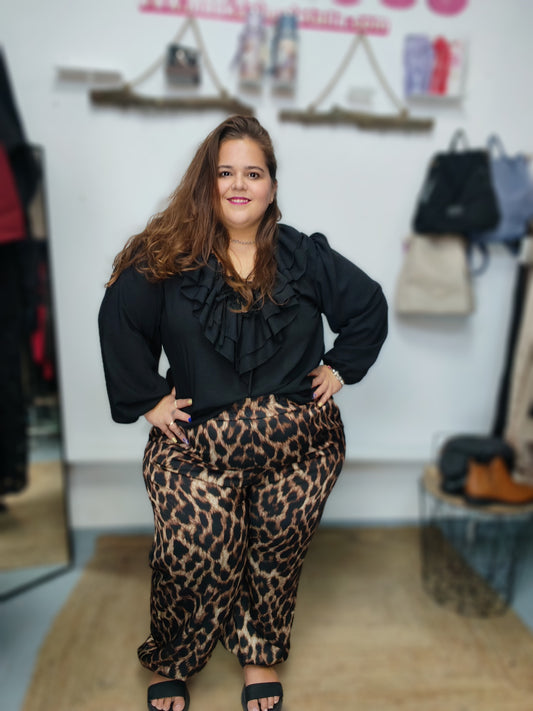 Pantalón Satén estampado