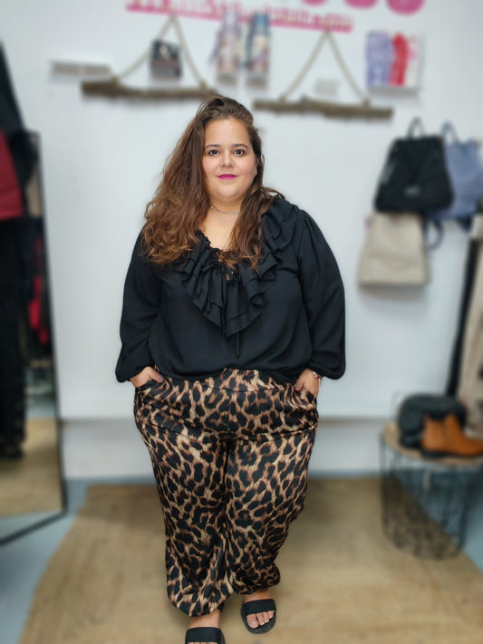 Pantalón Satén estampado