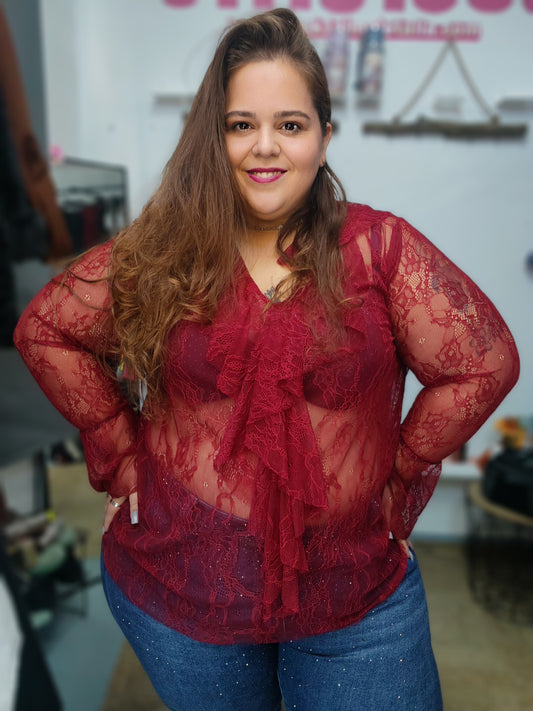 Blusa Encaje transparencias