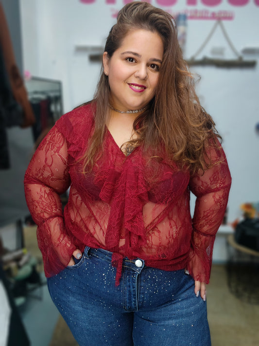 Blusa Encaje transparencias