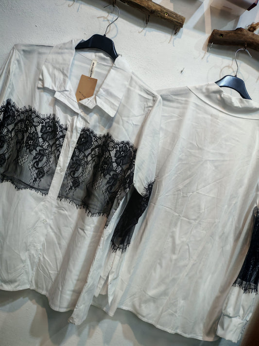 Camisa top encaje