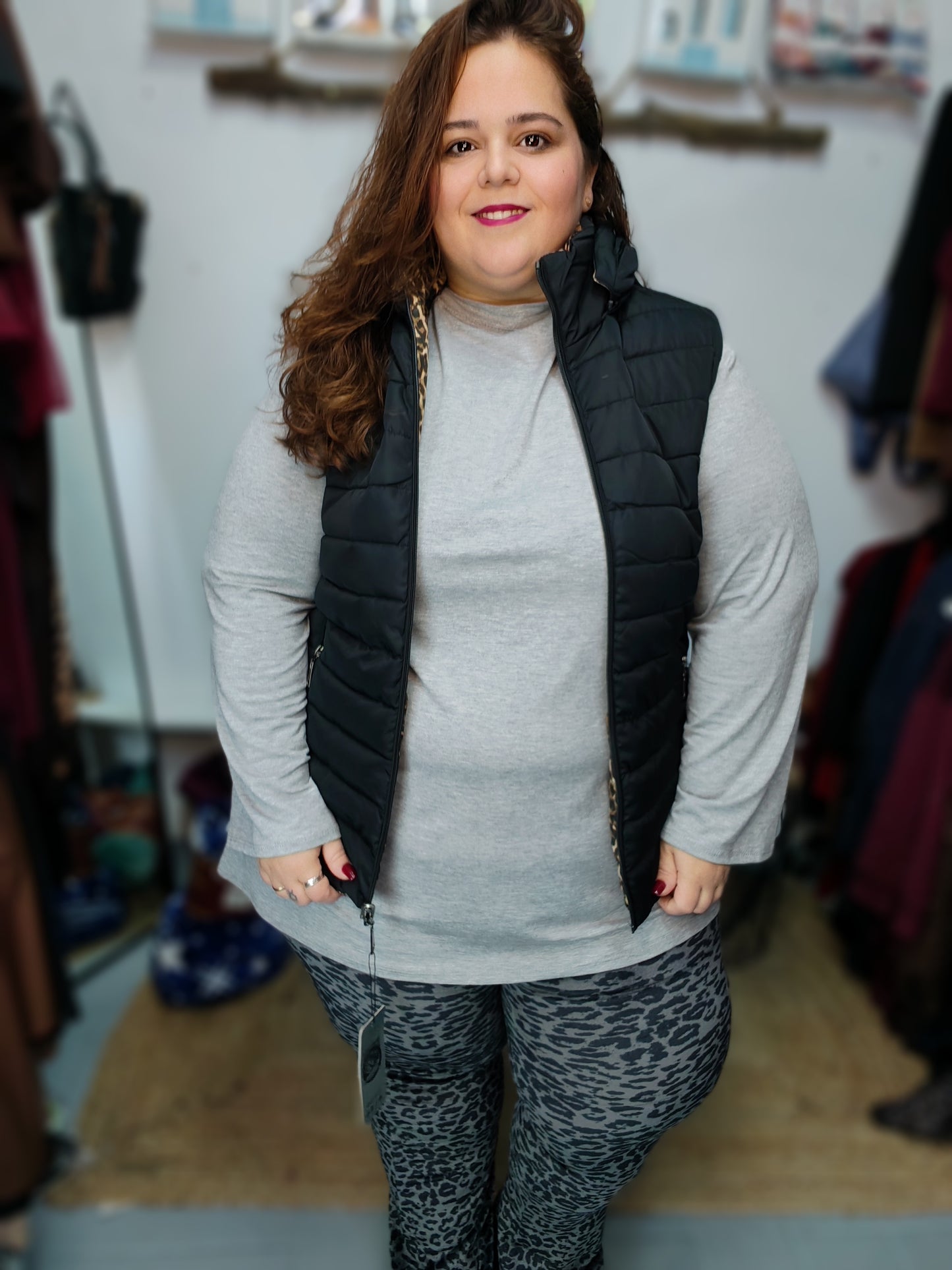 Chaleco sin mangas reversible