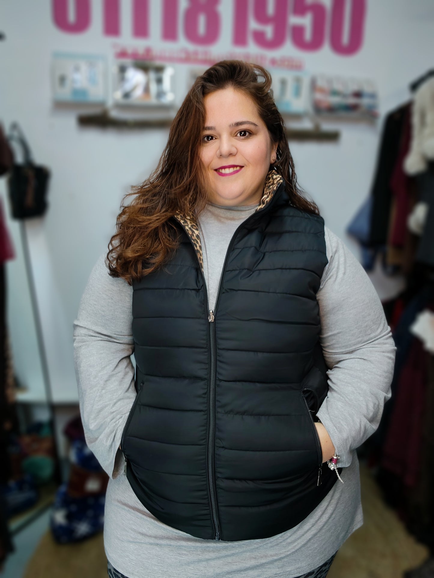 Chaleco sin mangas reversible