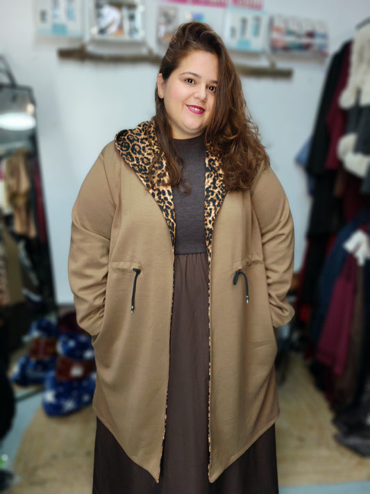 Chaqueta larga Animal