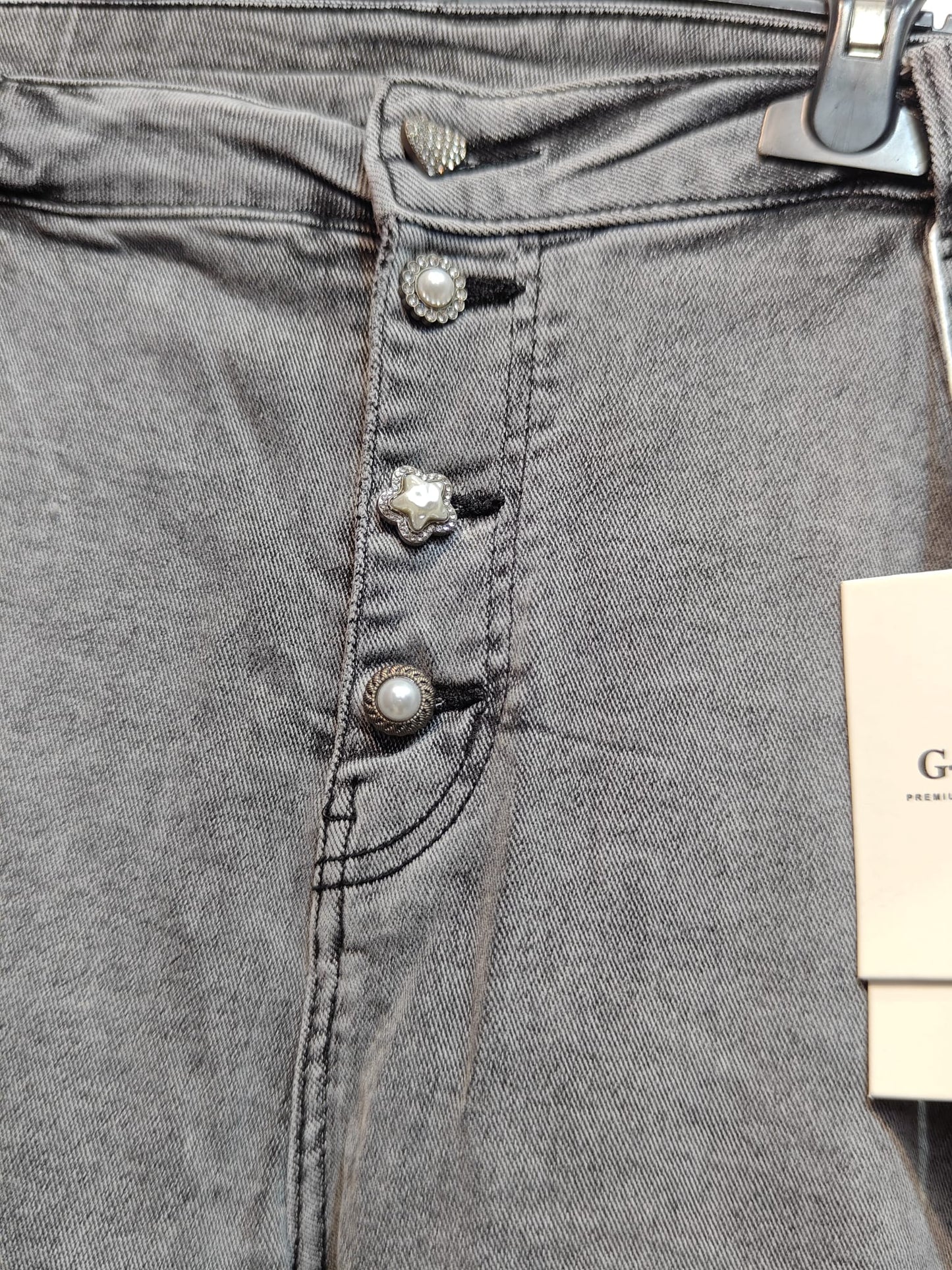 Vaquero Gris Botones