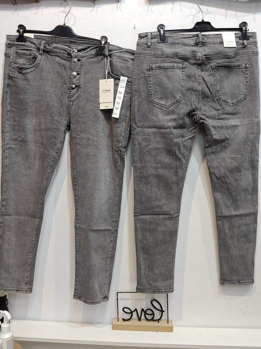 Vaquero Gris Botones