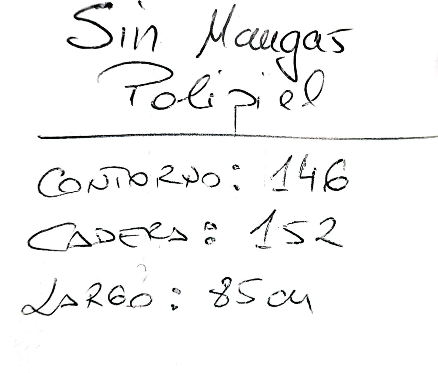 Chaleco polipiel sin mangas