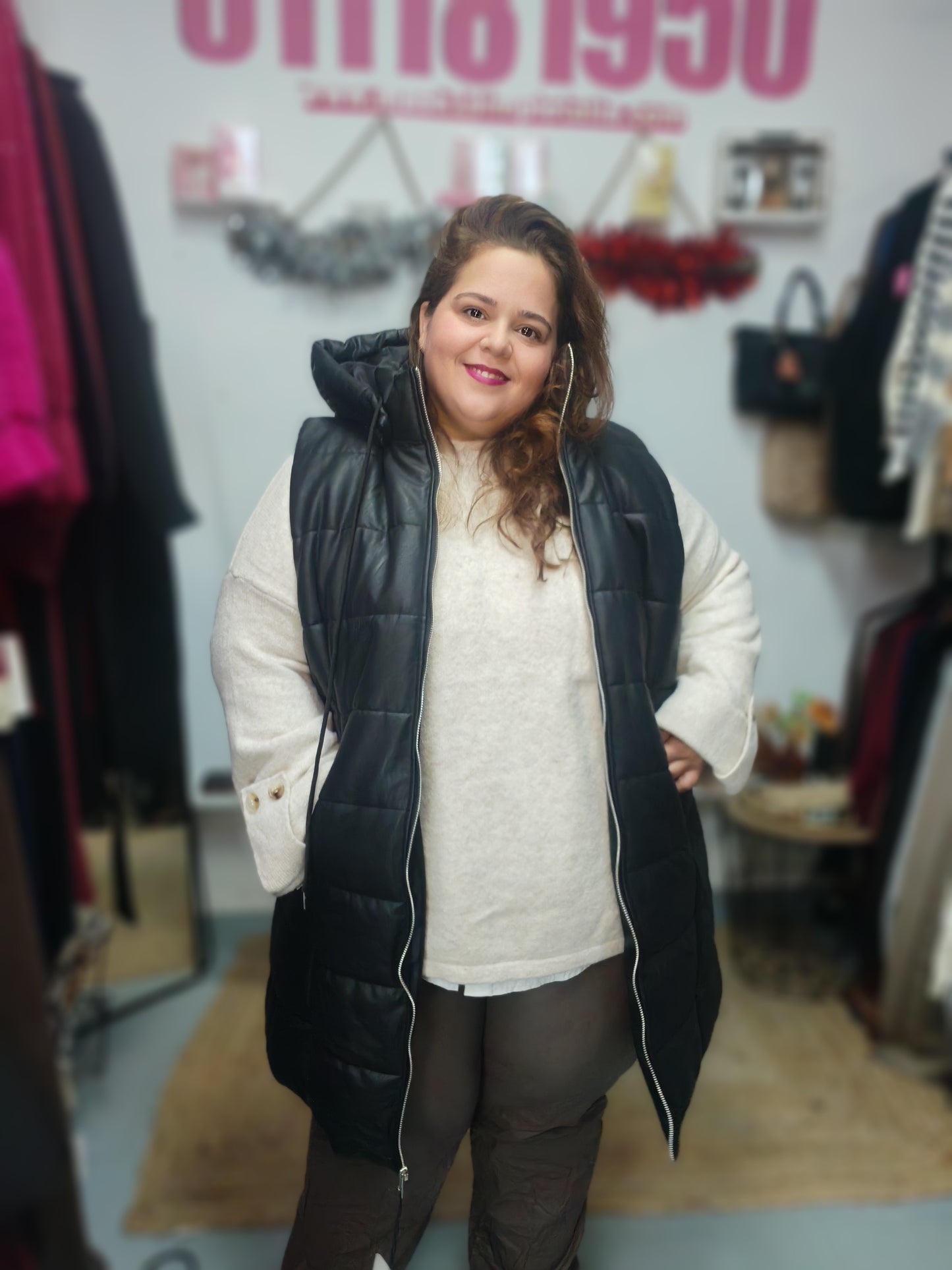 Chaleco polipiel sin mangas