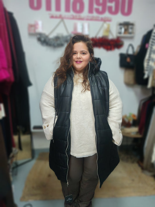 Chaleco polipiel sin mangas