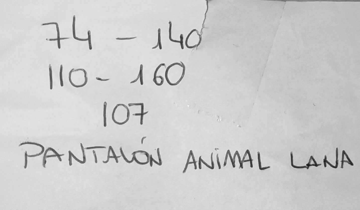 Pantalón lana animal