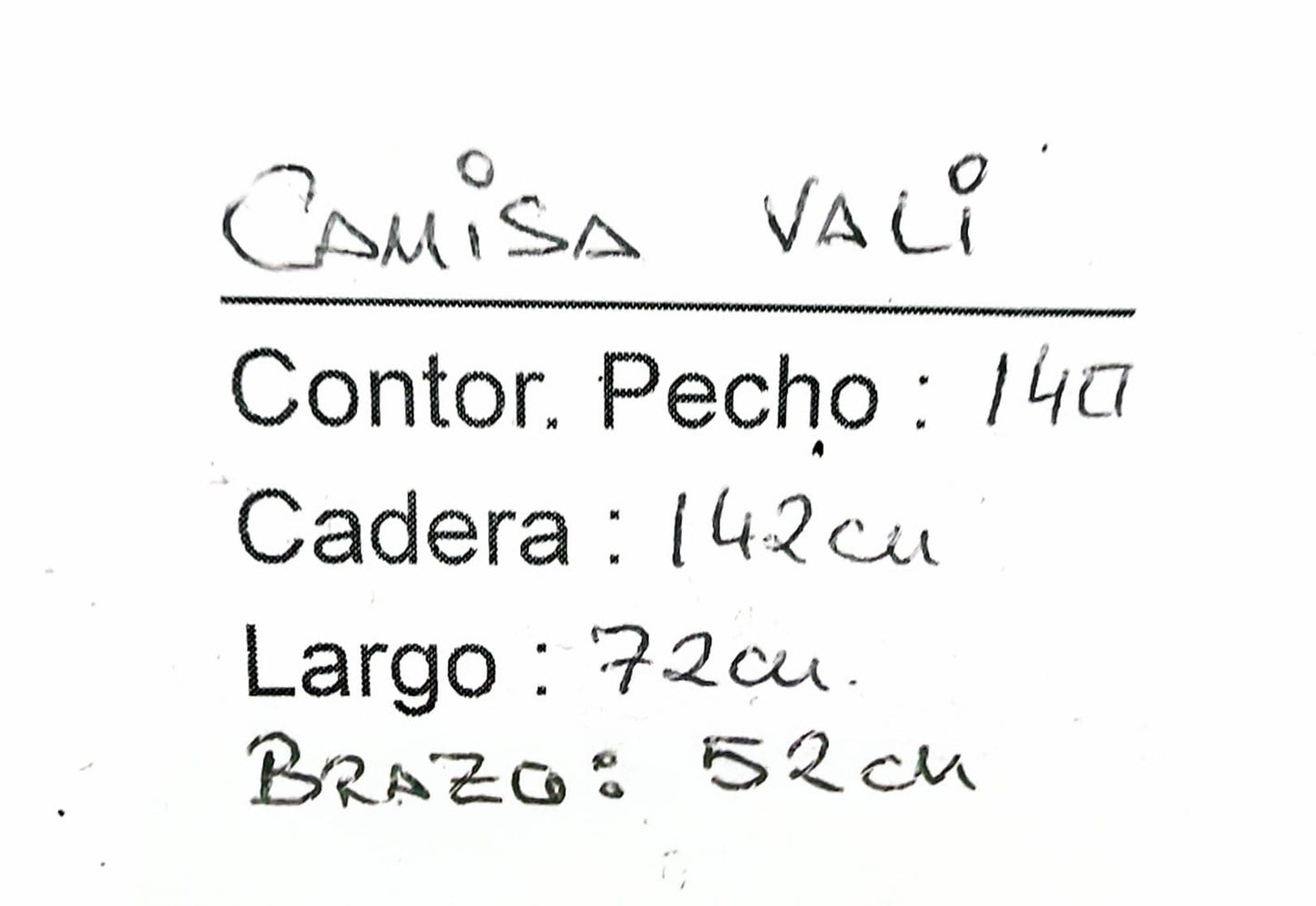 Camisa vali