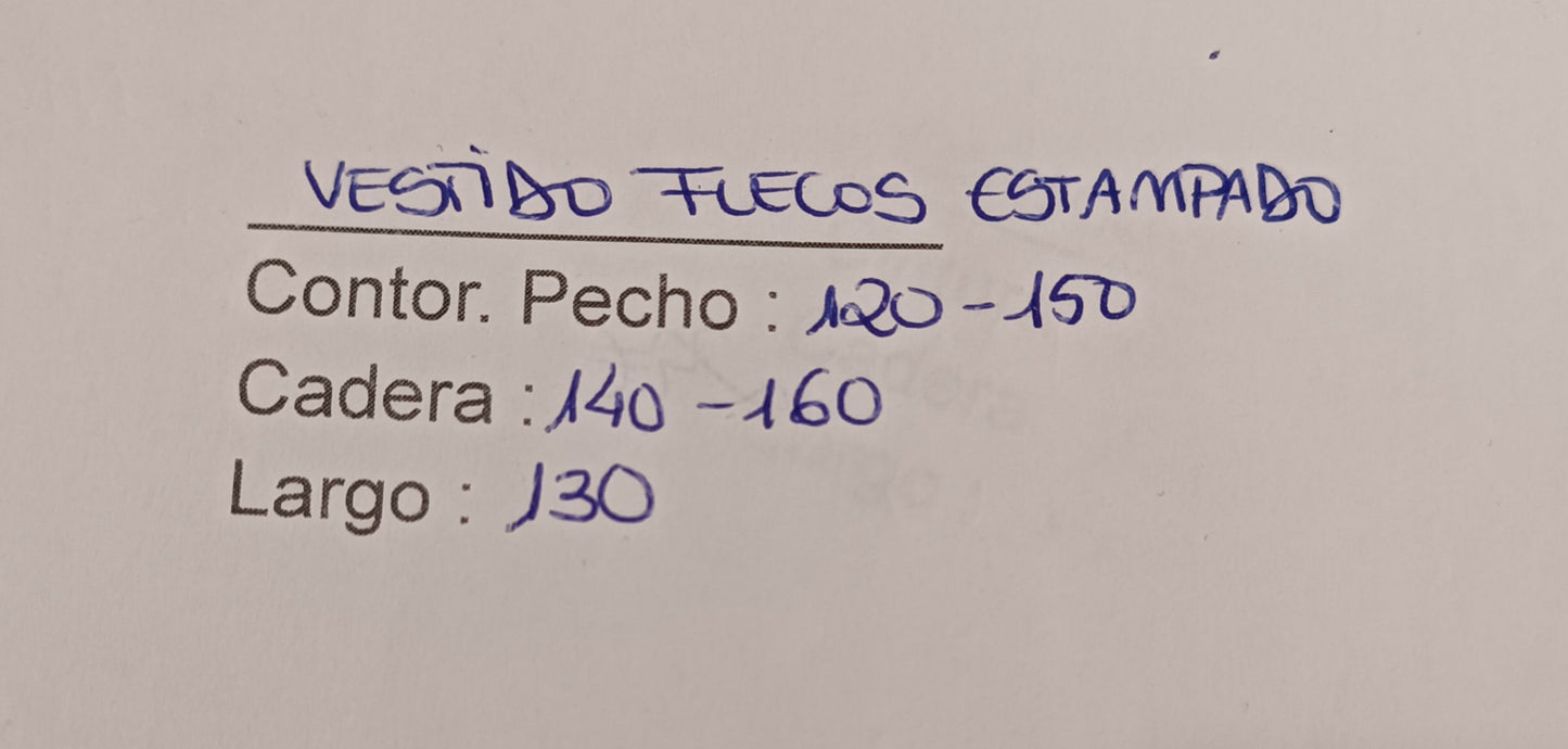 Vestido Flecos Estampado