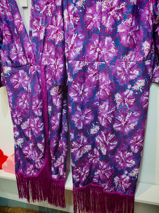 Vestido Flecos Estampado