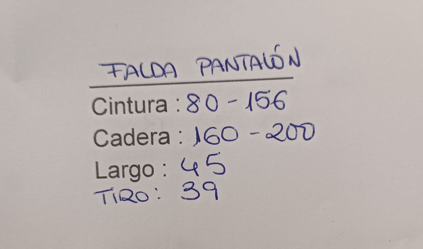 Falda pantalón
