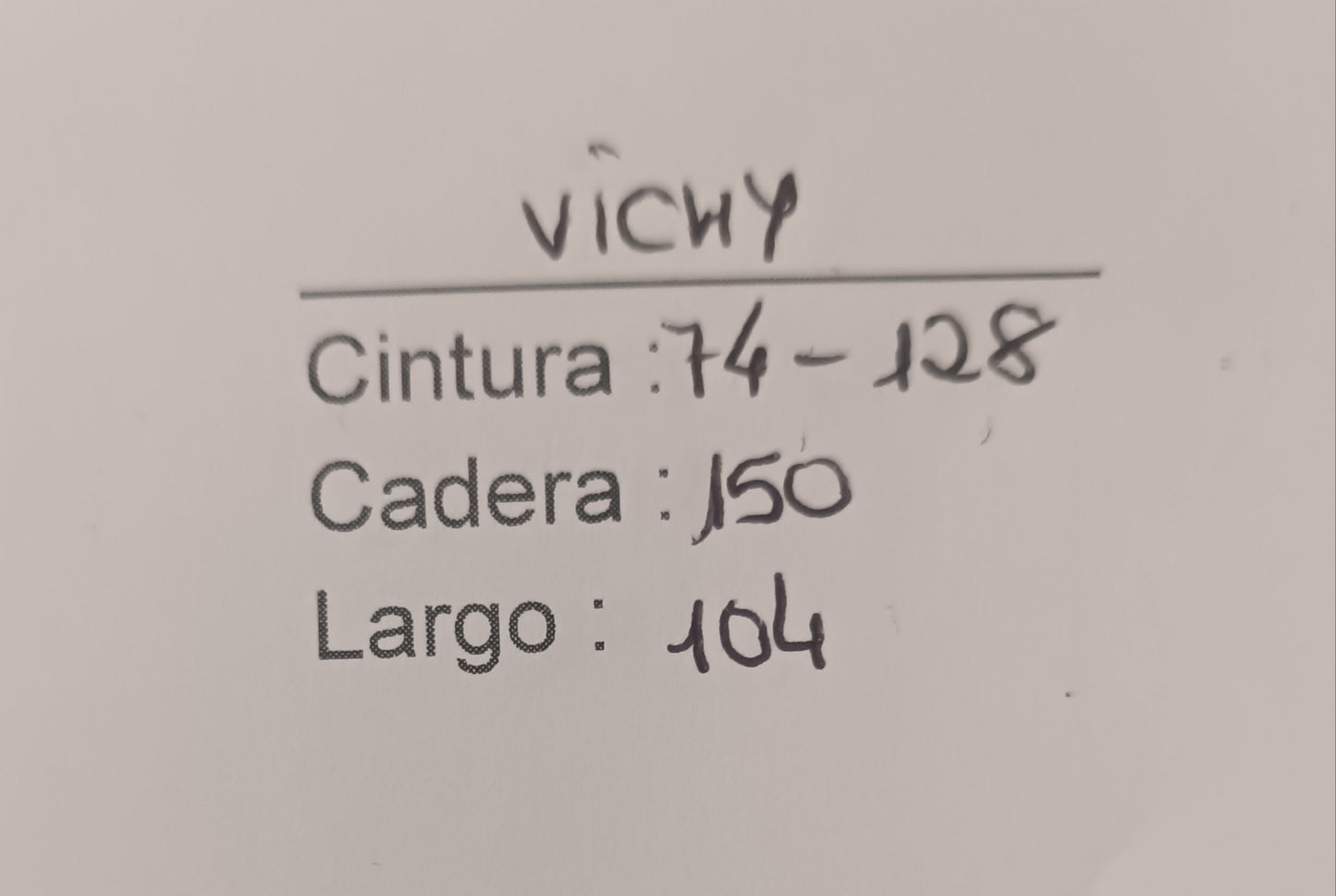 Pantalon Vichy sin bolsillos