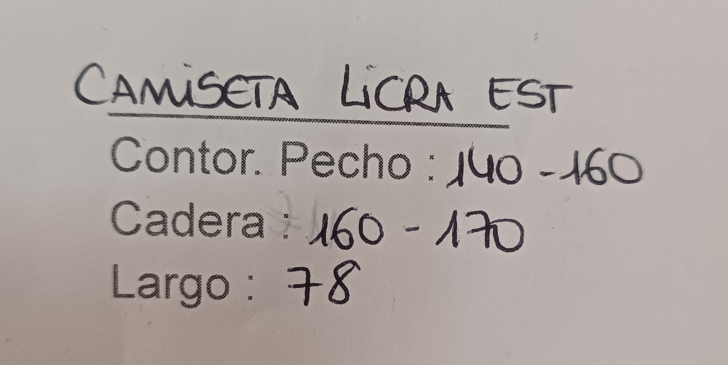 Camiseta licra estampada
