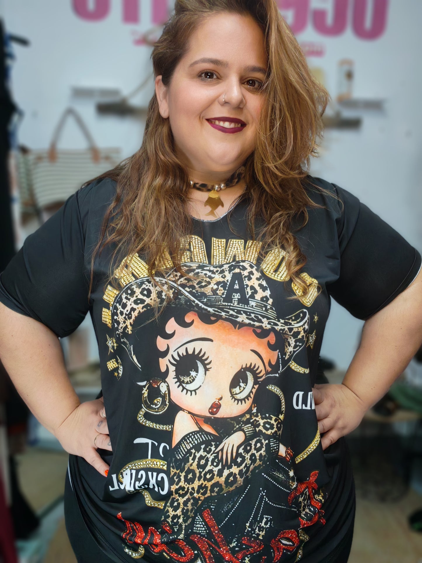 Camiseta licra estampada