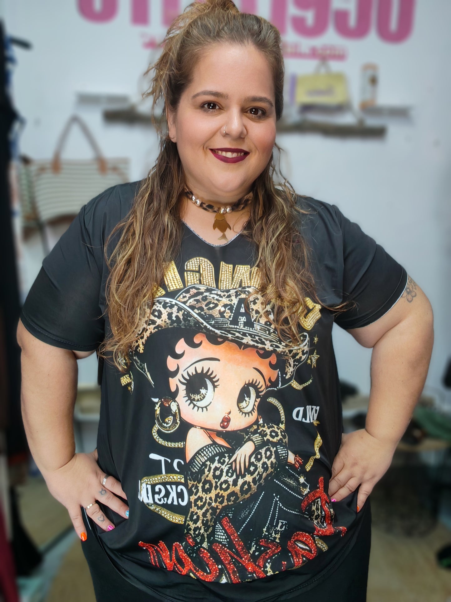 Camiseta licra estampada