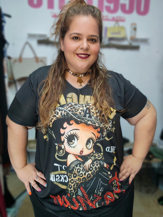 Camiseta licra estampada