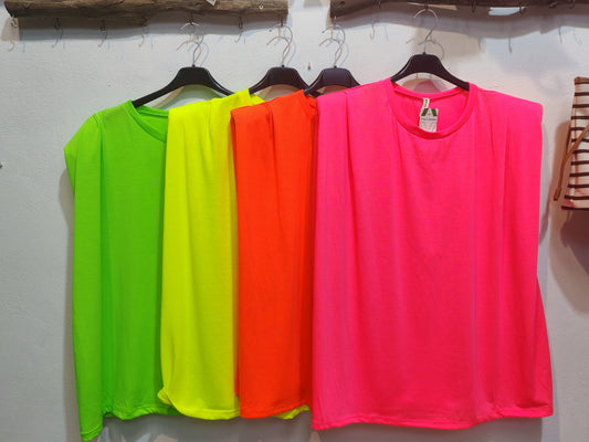 Camiseta hombreras fluor