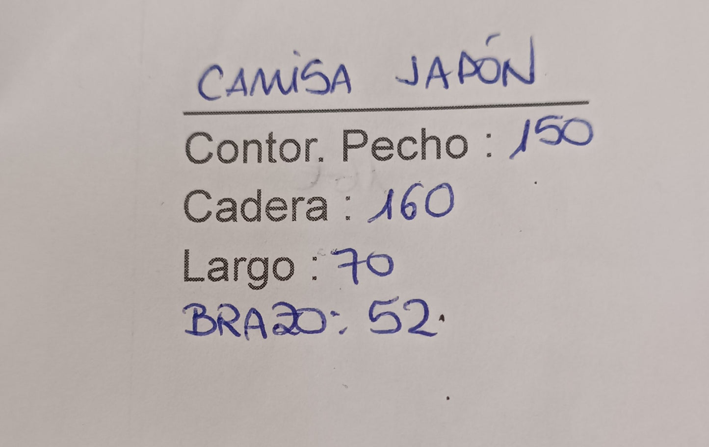 Camisa japón
