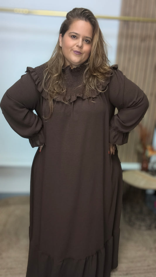 Vestido cuello babero
