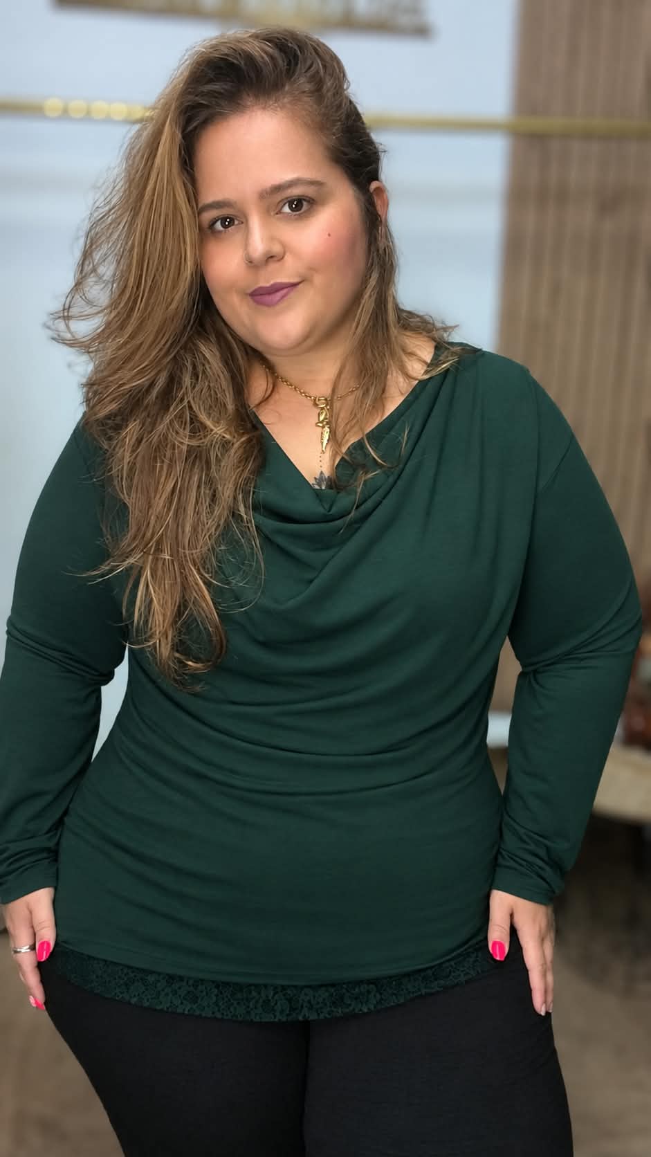 Blusa Encaje asimet