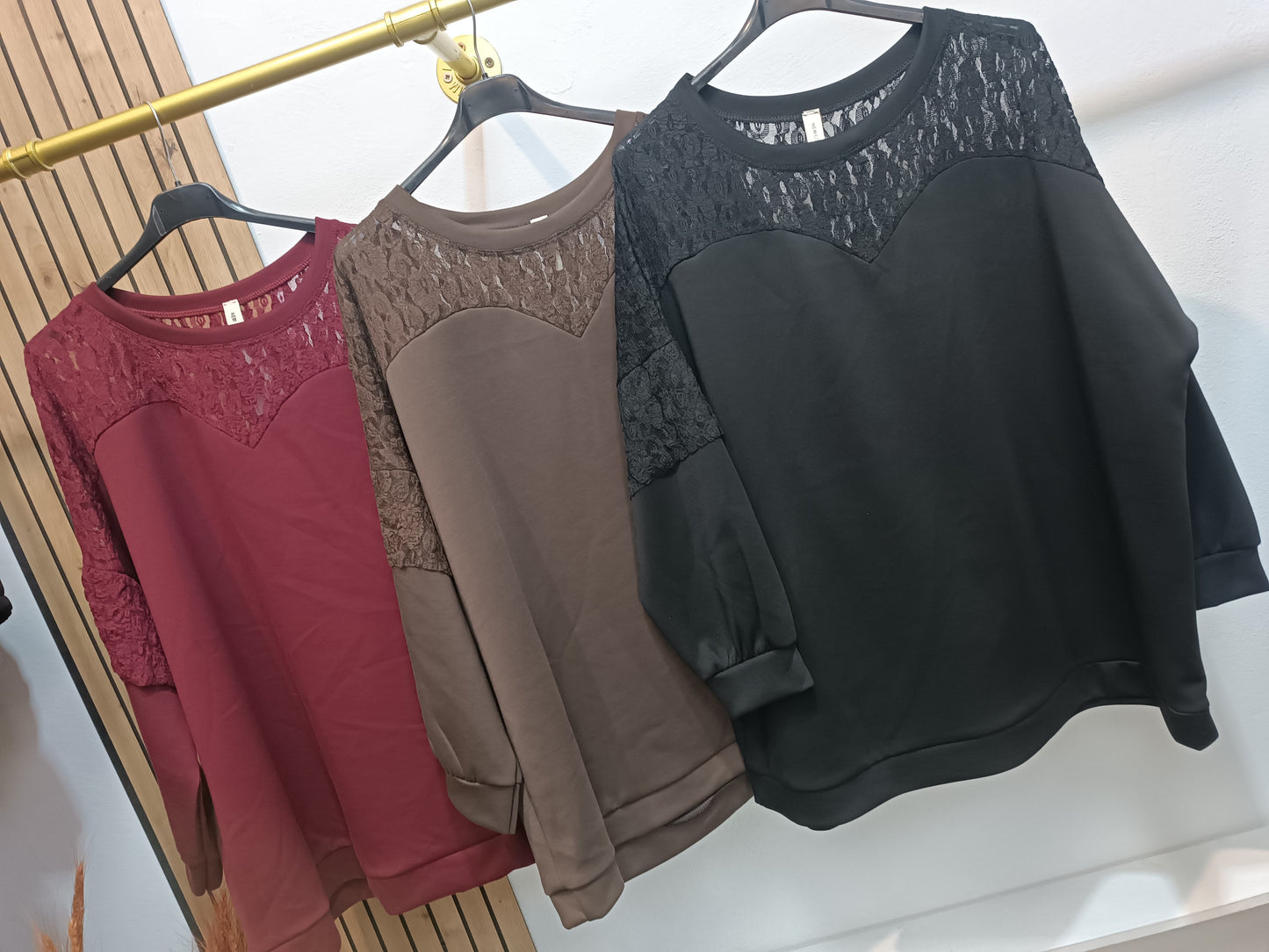 Sudadera Encaje